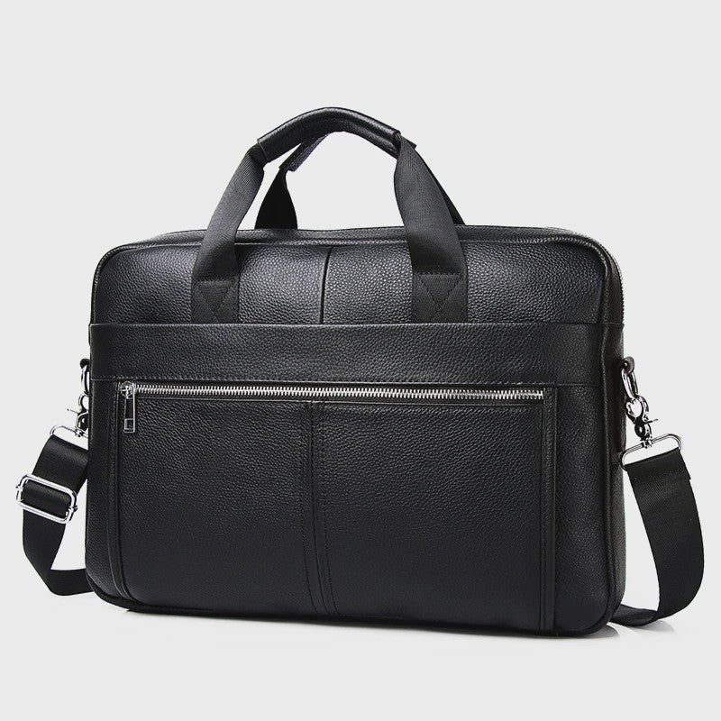 Luxe Leren Aktetas voor Heren - 15 Inch Laptoptas van Echt Leer