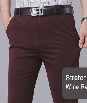 Heren Smart Casual Broek - Stretchy & Sneldrogend voor Lente/Herfst