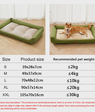 Luxe Vierkante Hondenkussen - Waterdicht & Bite-Resistant - Comfortabel voor Grote Honden en Katten