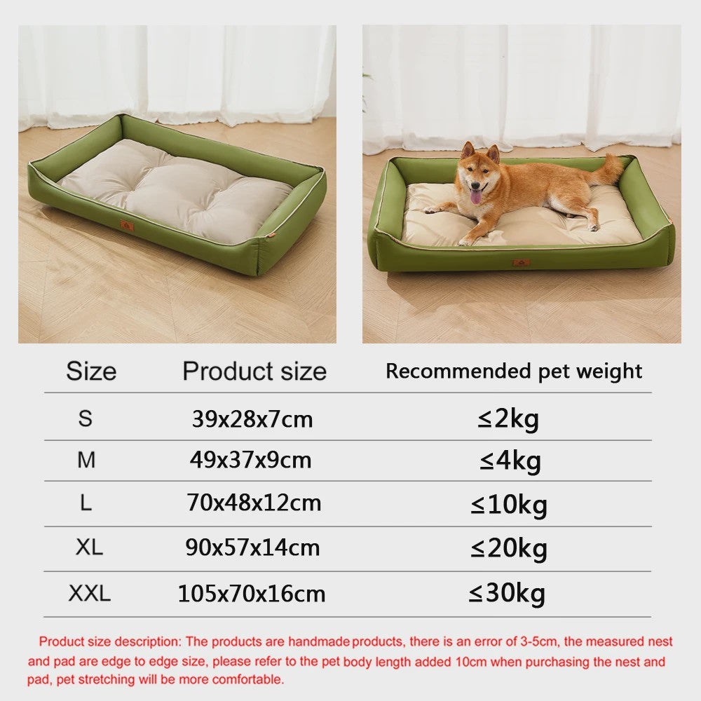 Luxe Vierkante Hondenkussen - Waterdicht & Bite-Resistant - Comfortabel voor Grote Honden en Katten