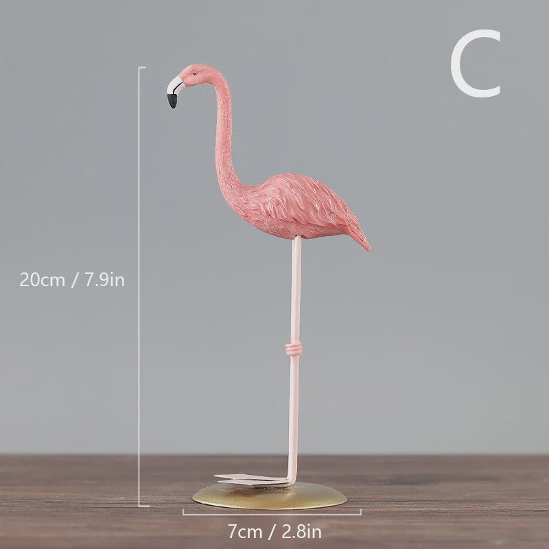 Roze Flamingo Ornament - Stijlvolle Hars Decoratie voor Huis, Kantoor & Cadeau