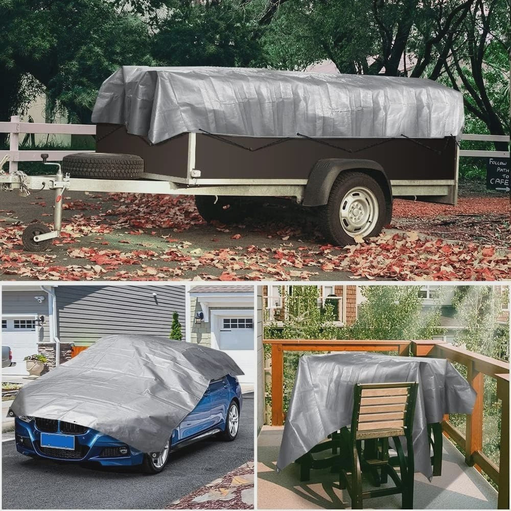 Waterdicht Tarpaulin Zeil 1.9x3m - Heavy Duty Beschermhoes met Oogjes