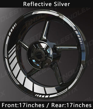 Reflecterende Motor Velgstickers - 17 Inch Velgtape voor Yamaha, Honda, Kawasaki, Suzuki, BMW, KTM
