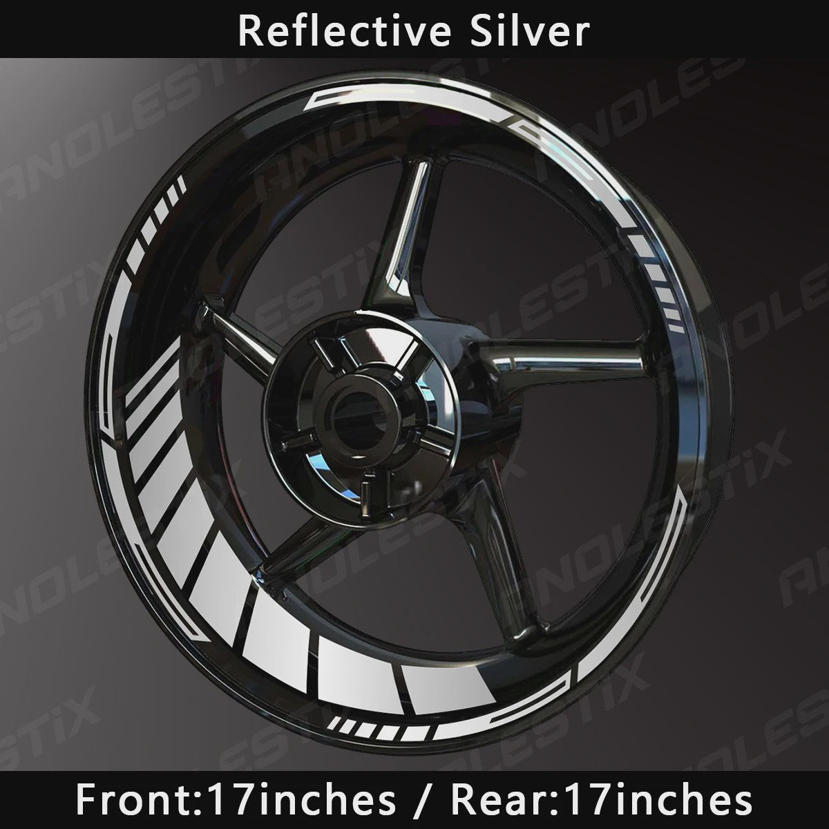 Reflecterende Motor Velgstickers - 17 Inch Velgtape voor Yamaha, Honda, Kawasaki, Suzuki, BMW, KTM