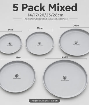 Titanium RVS Camping Borden Set - Lichtgewicht, Hygiënisch & Duurzaam (3/5 Stuks)