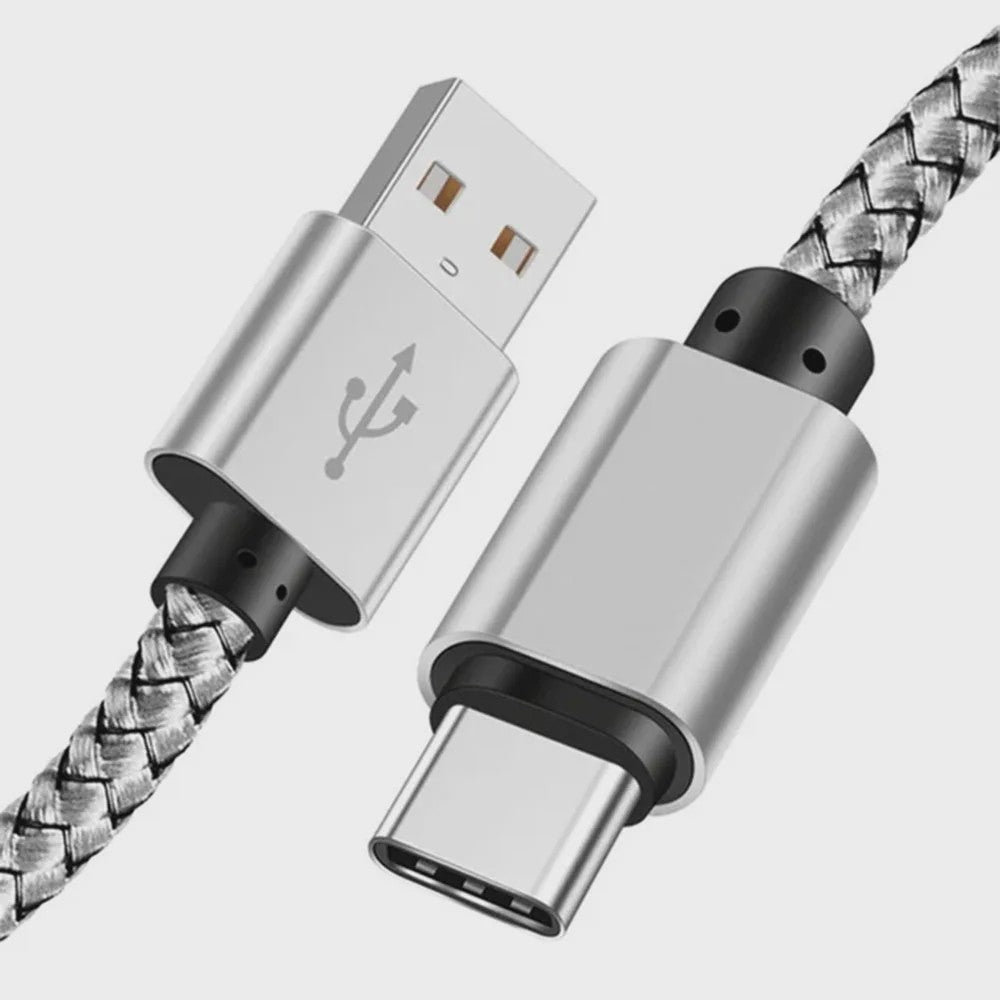 Nylon USB-C Laadkabel - Snel Opladen & Data Transfer voor Huawei, Samsung & Android (1/2/3M)