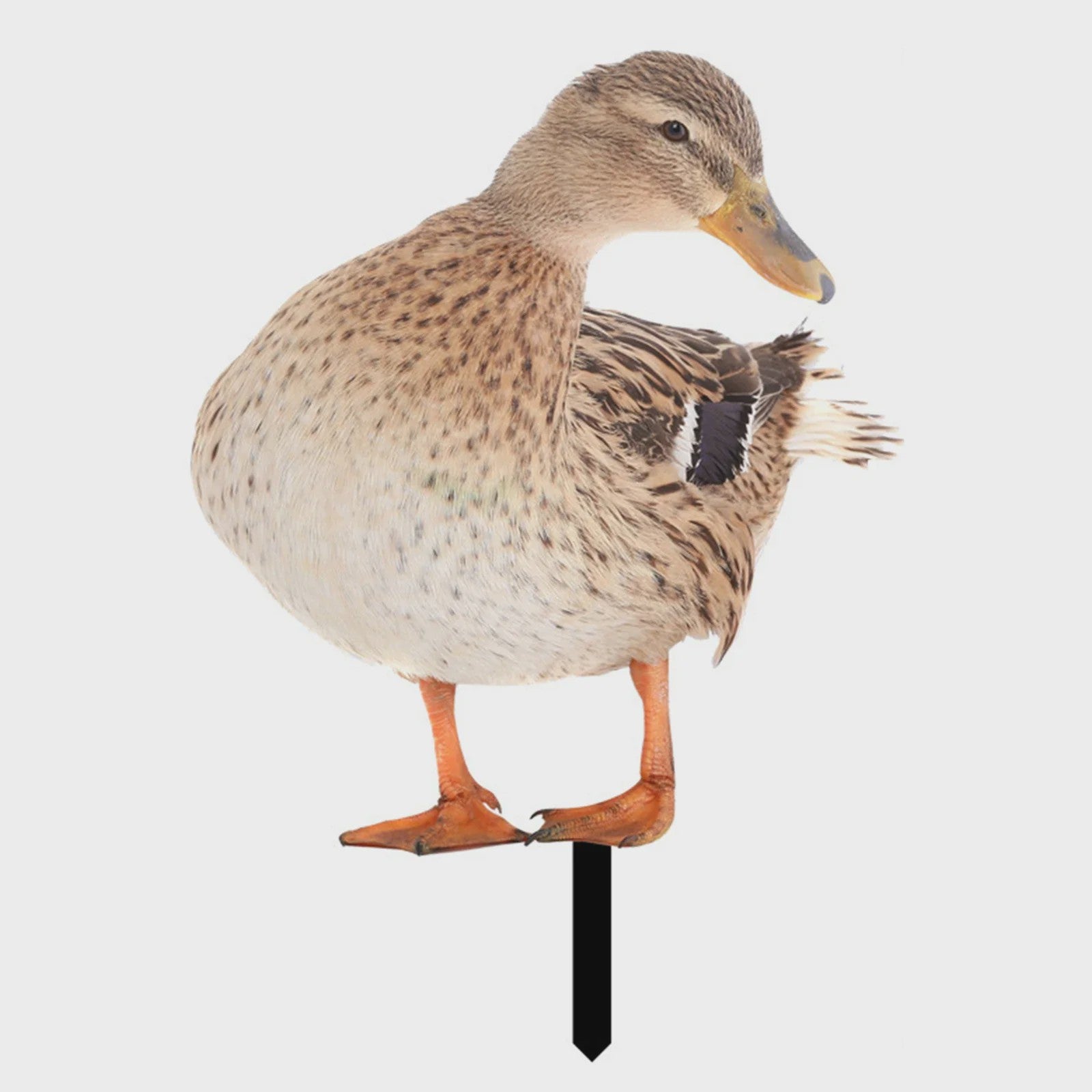 Levendige Acryl Eend Tuindecoratie met Paal - Vrolijke Tuinfiguur voor Buiten