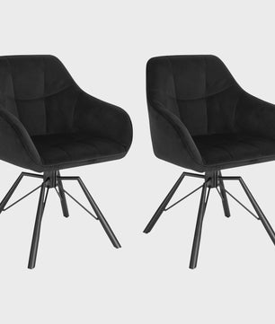 Set van 2 Comfortabele Draaistoelen met Armleuningen en Rugleuning - Stijlvol voor Keuken, Eetkamer en Woonkamer