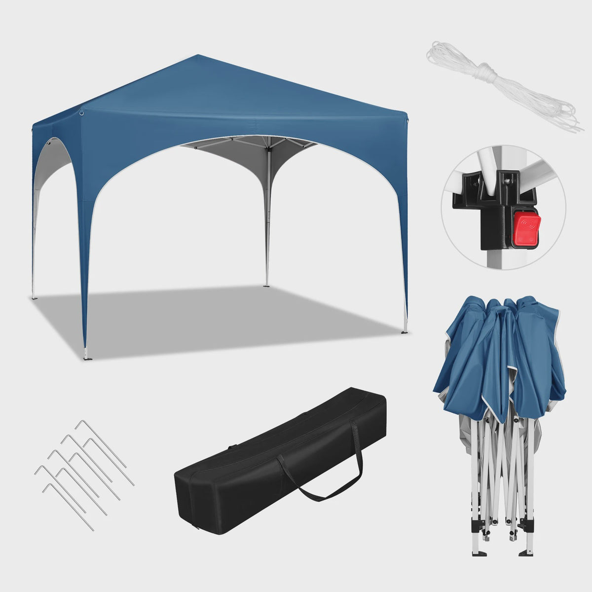 WOLTU 3x3m Waterdichte Partytent Gazebo - Inklapbaar & Snel Opzetbaar voor Tuin & Markt