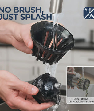 ROUNY Slowjuicer - Filter-vrij, 130mm Brede Vulopening, Makkelijk Reinigen, voor Sapjes & IJs