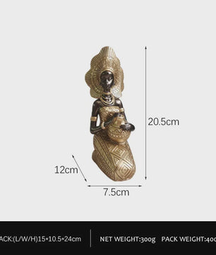 Afrikaanse Retro Decoratie Beeldjes - Stijlvolle Figuren voor Huis en Kast