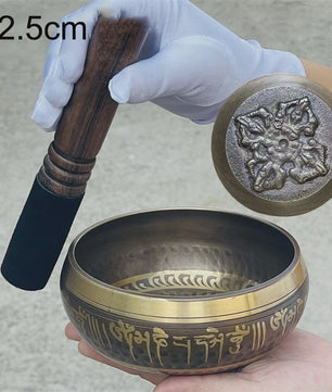 Tibetaanse Zangleiding Kom - Handgemaakte Bronzen Klankschaal voor Meditatie & Sound Healing