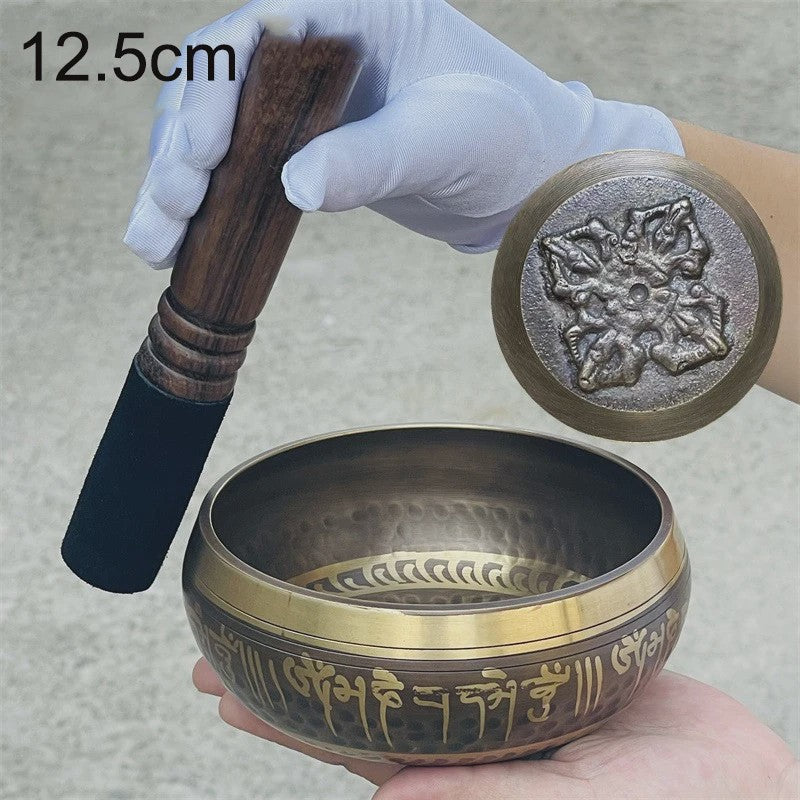 Tibetaanse Zangleiding Kom - Handgemaakte Bronzen Klankschaal voor Meditatie & Sound Healing