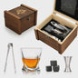 Luxe Whiskey Set met Glazen en Granieten Stenen - Houten Cadeaubox