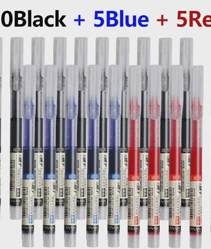 Set van 1-20x Gel Pen Zwart/Blauw/Rood - 0.5mm Naaldpunt voor Studenten & Kantoor