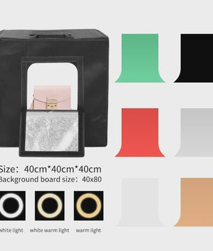 Draagbare Fotostudio Lightbox met Kleuren Achtergronden - Ideaal voor Productfotografie