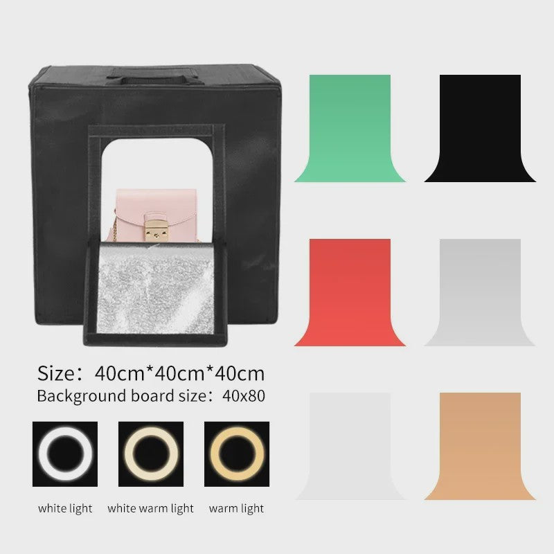 Draagbare Fotostudio Lightbox met Kleuren Achtergronden - Ideaal voor Productfotografie