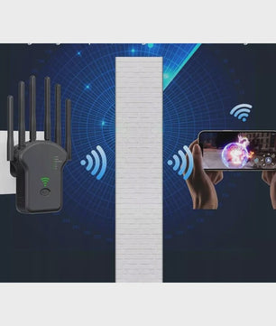 Krachtige WiFi Repeater 1200Mbps met 6 Antennes - Versterk je Netwerkbereik