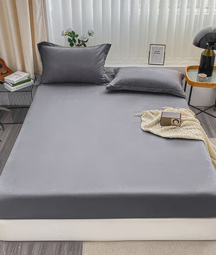Hoeslaken met Elastische Band - Effen Kleur, Antislip & Verstelbaar voor Alle Bedden