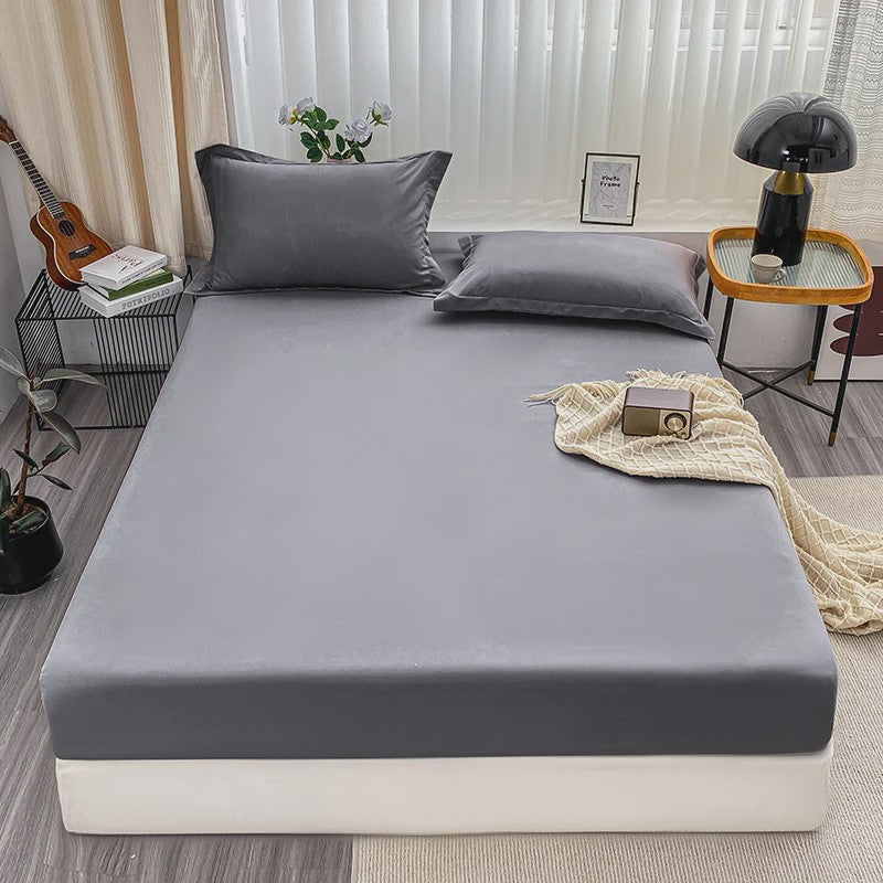 Hoeslaken met Elastische Band - Effen Kleur, Antislip & Verstelbaar voor Alle Bedden