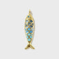 Gouden Vis Bedel met Emaille - 18K Verguld Messing Hanger voor DIY Sieraden