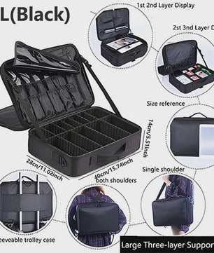 Professionele Make-up Koffer - Grote Capaciteit Reis Organizer voor Cosmetica & Beauty Tools