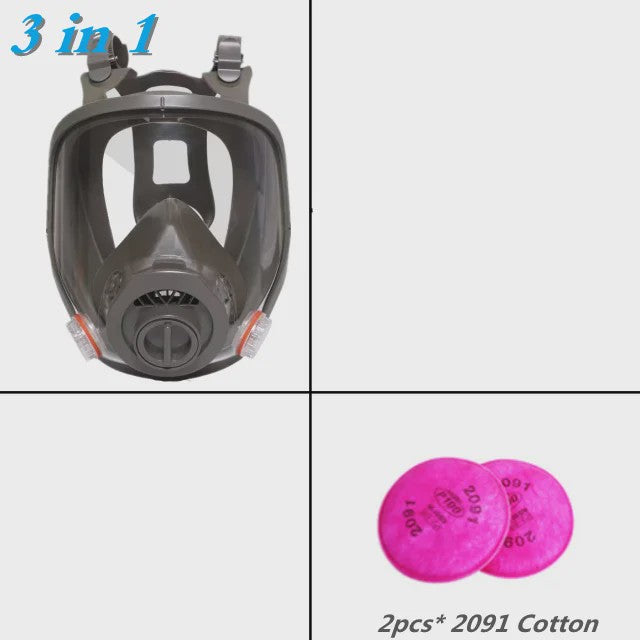 Professioneel Gasmasker 6800 - Volledig Gelaatsmasker met Verwisselbaar Filter voor Industrieel Gebruik