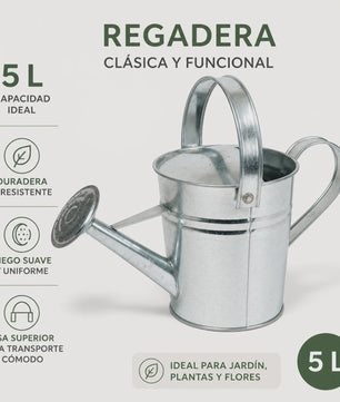 Vintage Gietijzeren Gieter - 2.3L & 5L - Roestvrij & Stijlvol voor Binnen & Buiten Tuinplanten