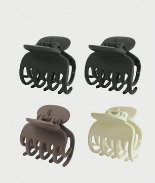 Set van 3 of 12 Matte Mini Klipjes voor Dun Haar - 4 cm - Antislip Haaraccessoires