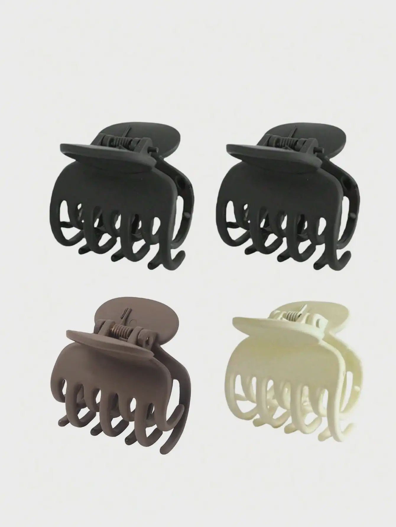 Set van 3 of 12 Matte Mini Klipjes voor Dun Haar - 4 cm - Antislip Haaraccessoires