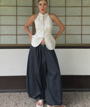 Dames Lantaarnbroek van 100% Katoen - Losse Pasvorm, Street Style