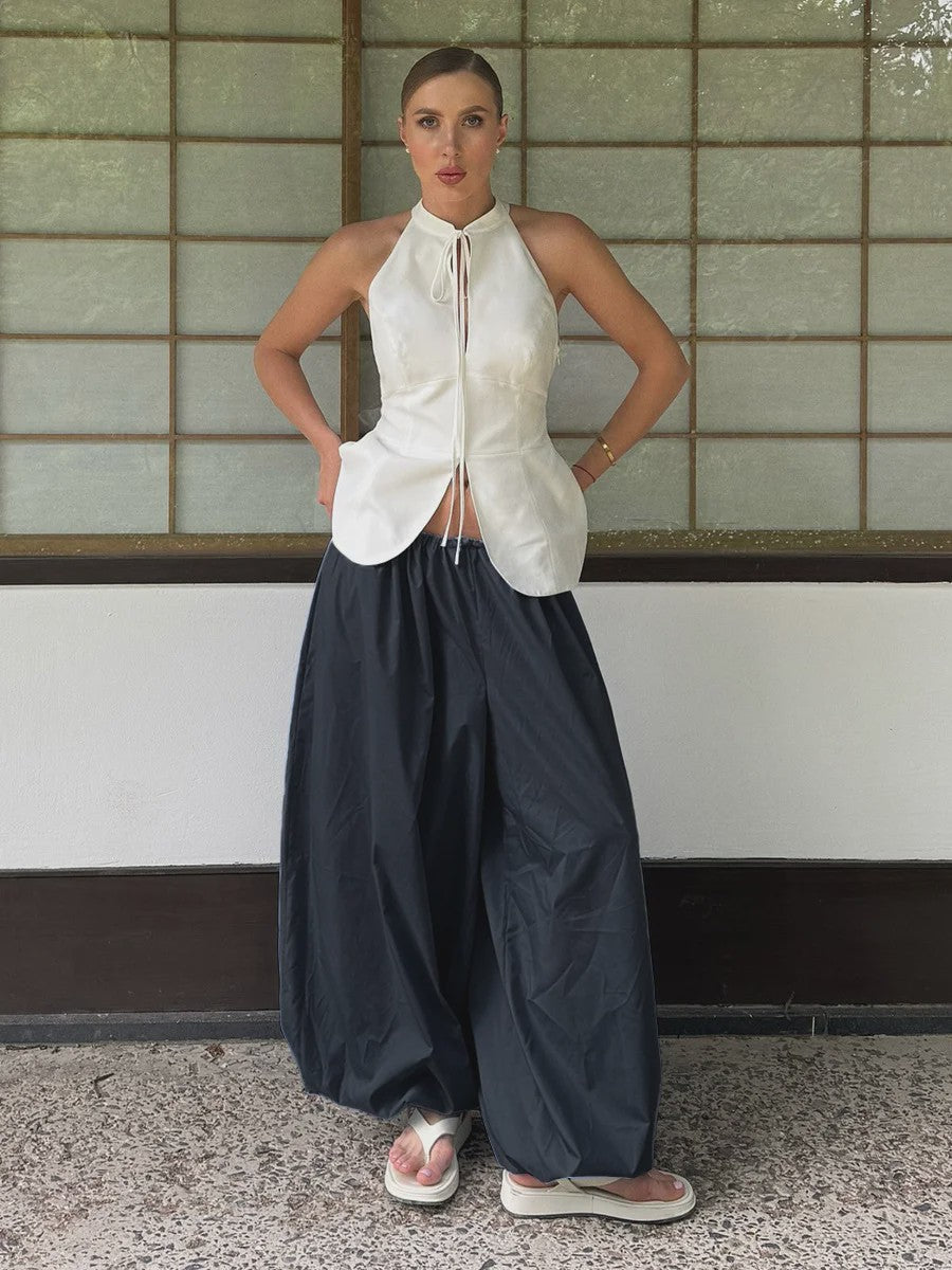 Dames Lantaarnbroek van 100% Katoen - Losse Pasvorm, Street Style