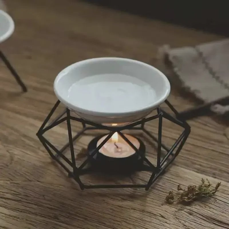 Sfeervolle Aroma Brander & Kaarsenhouder - Mozaïek Design voor Romantische Sfeer