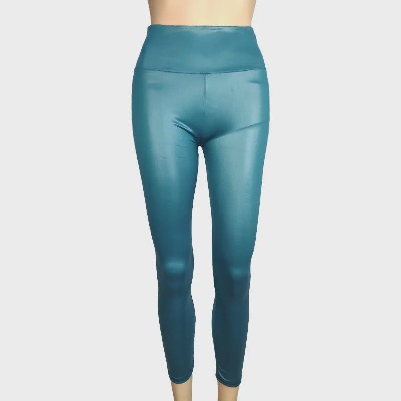 Hoge Taille Kunstleren Legging - Stretchy & All-Season Comfort