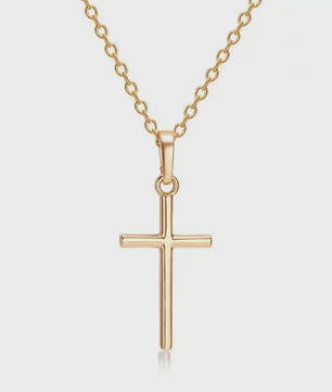 Eenvoudige Christelijke Kruis Ketting - Zilverkleurig, Lange Ketting voor Dames en Heren