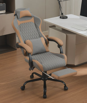 Ergonomische Gaming & Bureau Stoel met Voetensteun - Luxe Proteïne Leer