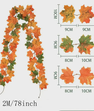 Kunstblad Slinger Esdoorn - Herfst Decoratie 2 Meter