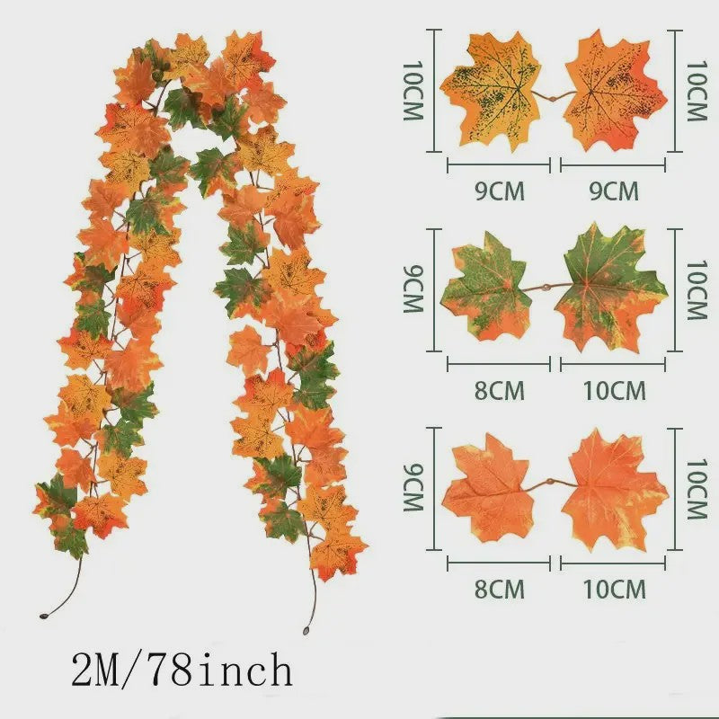 Kunstblad Slinger Esdoorn - Herfst Decoratie 2 Meter