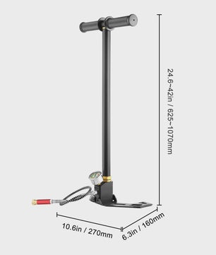 Krachtige 4500PSI PCP Handpomp met Manometer voor Airsoft, Banden en Kajaks