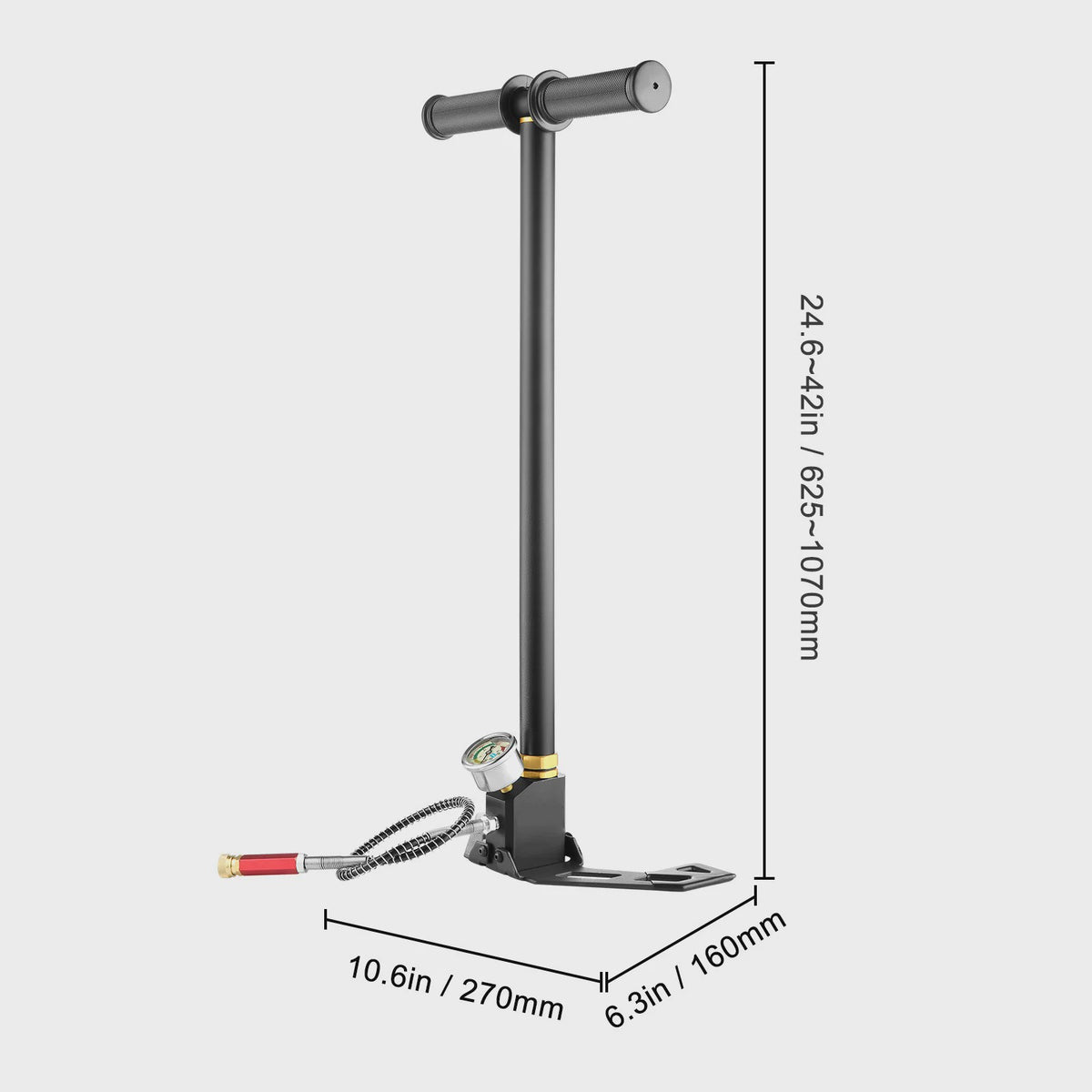 Krachtige 4500PSI PCP Handpomp met Manometer voor Airsoft, Banden en Kajaks