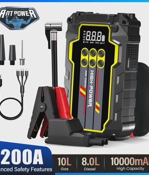 AntPower 1200A 4-in-1 Jump Starter: Krachtige Powerbank & Accubooster voor Benzine en Diesel