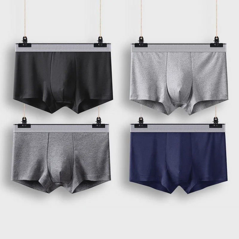 Heren Boxershorts 4-Pack - Ademend, Comfortabel en Plus Size Ondergoed