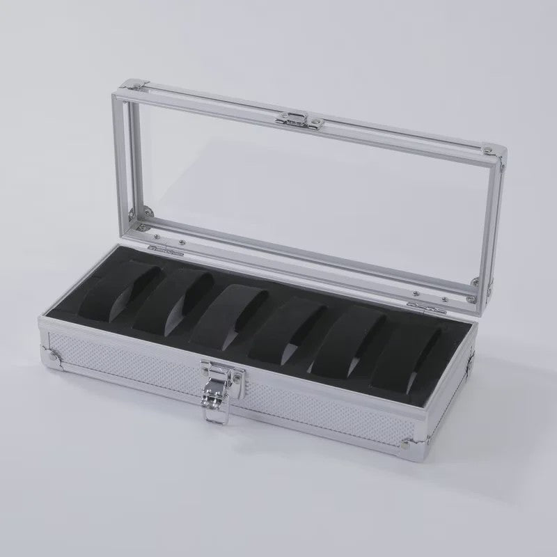 Aluminium Horlogedoos met 12 Vakken - Luxe Opberg- en Display Case