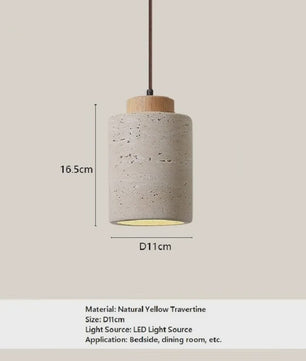 Luxe Travertin Hanglamp in Japanse Stijl - Sfeervolle Verlichting voor Keuken en Woonkamer