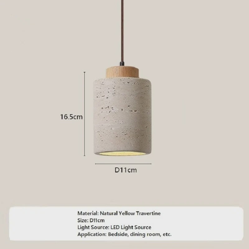 Luxe Travertin Hanglamp in Japanse Stijl - Sfeervolle Verlichting voor Keuken en Woonkamer