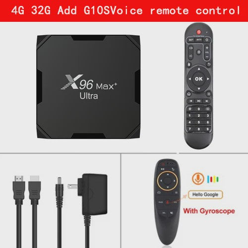 X96 MAX Plus Ultra Android 11 TV Box - 4K/8K Media Player met S905X4 Quad Core & 4GB RAM