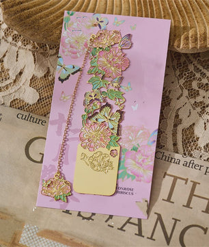 Luxe Metalen Bladwijzers - Retro Chinese Stijl met Bloemen & Vlinders