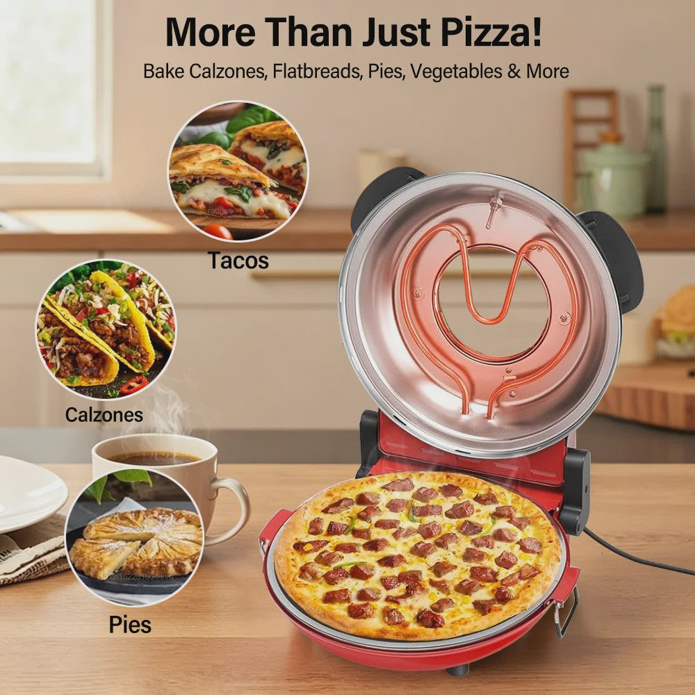 Elektrische Pizzaoven 12-inch met Dubbele Temperatuurregeling tot 420℃