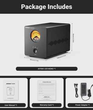 AIYIMA A20 MONO: Krachtige 300W Klasse D Mono Eindversterker met TPA3255, PFFB, VU Meter en Sub Out