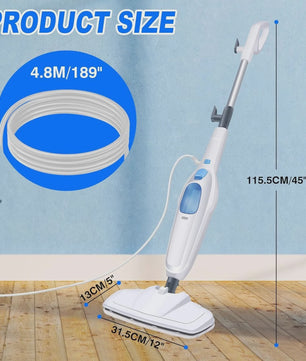 Krachtige Stoomreiniger 1500W - Vloer, Ramen & Tapijt Reiniger met Afneembare Handunit